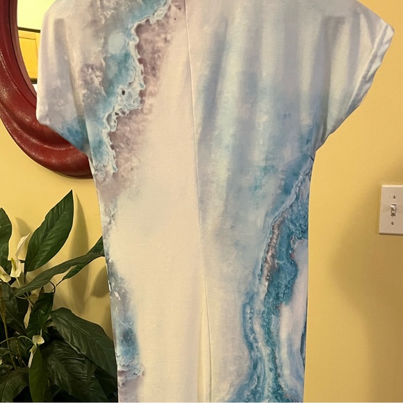 Boutique Abstract Ocean Print Dress | NEW | Soft Stretch | S & XL 🌊 - Picture 6 of 6